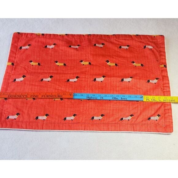 Dachshund Weiner Dog Decorative Red Pillow Sham Cover Case Zip Closure 21"x29" - Picture 4 of 10